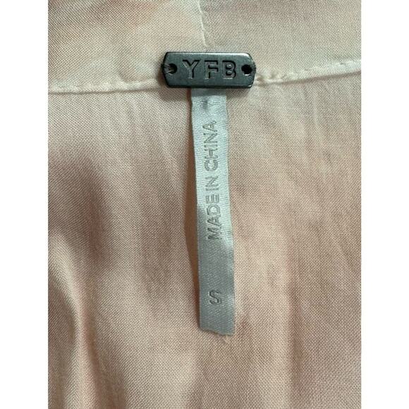 Young Fabulous & Broke Small Kyra Dress Peach Pink Tie Belt Eyelet Resort READ - Picture 8 of 11